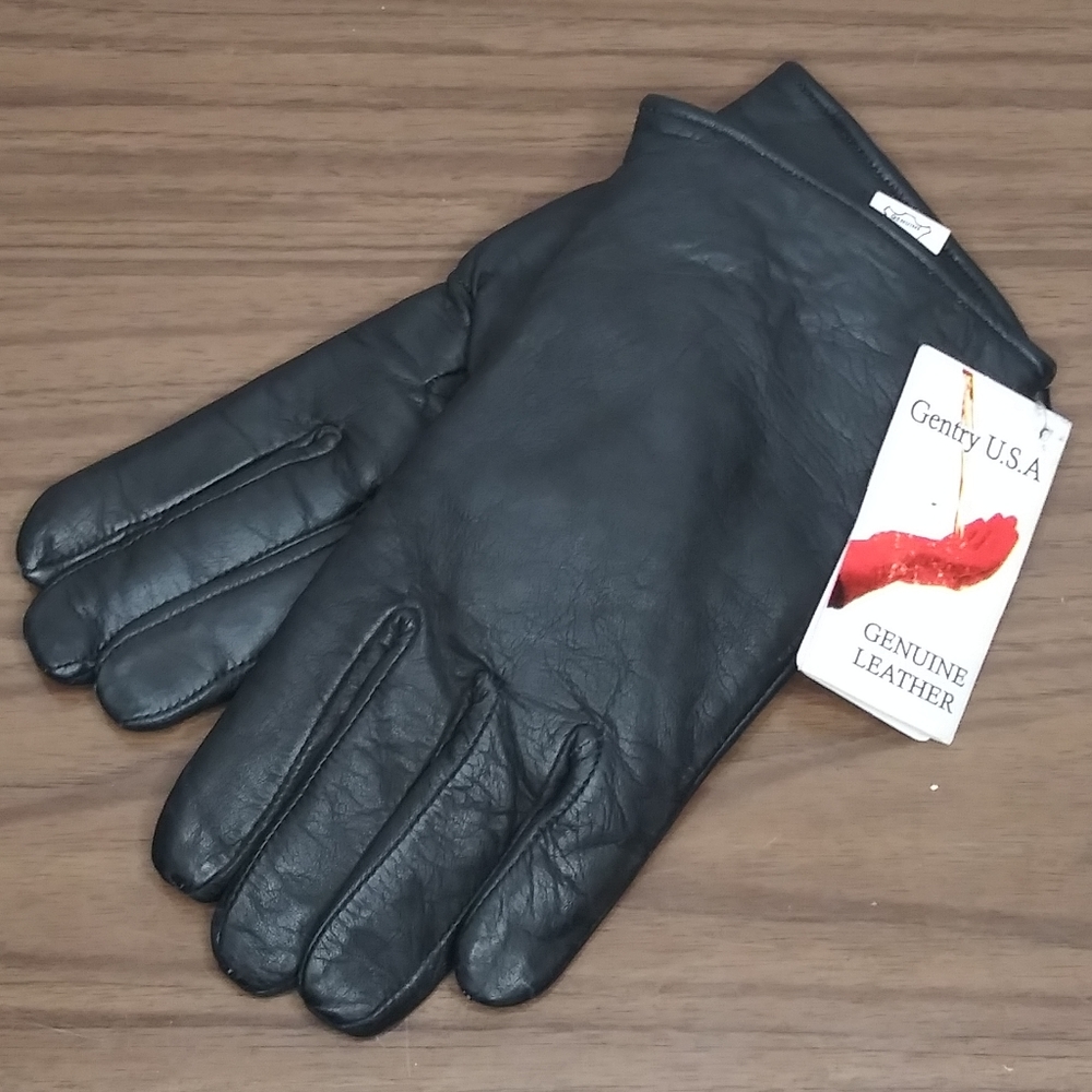 Ladies Large thinsulate REAL Leather gloves black